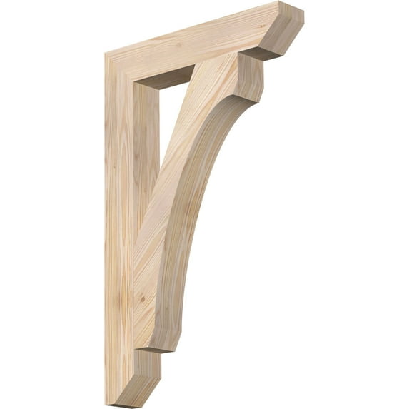 Ekena Millwork 3 1/2"W x 20"D x 32"H Legacy Slat Smooth Bracket, Douglas Fir