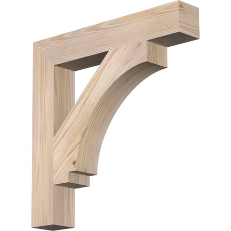Ekena Millwork 3 1/2"W x 22"D x 22"H Imperial Block Smooth Bracket, Douglas Fir