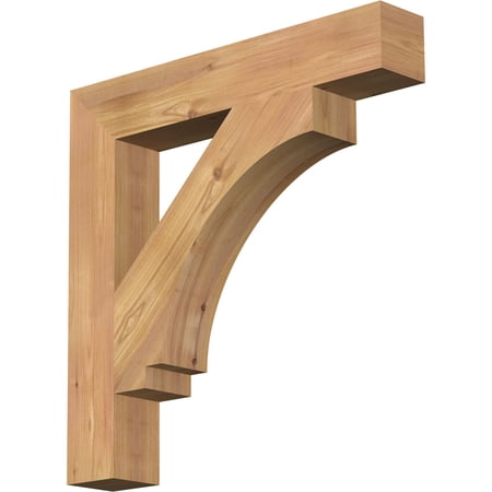 Ekena Millwork 3 1/2"W x 22"D x 22"H Imperial Block Smooth Bracket, Western Red Cedar