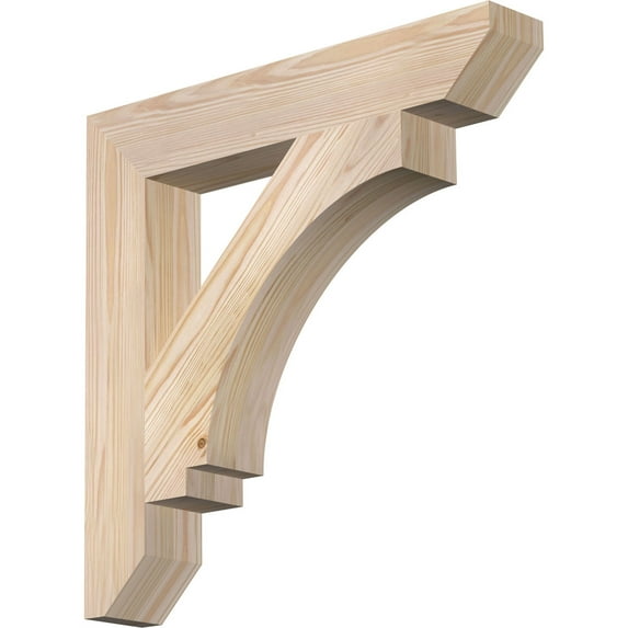 Ekena Millwork 3 1/2"W x 22"D x 22"H Imperial Slat Smooth Bracket, Douglas Fir
