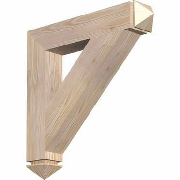 Ekena Millwork 3 1/2"W x 22"D x 22"H Traditional Arts & Crafts Smooth Bracket, Douglas Fir