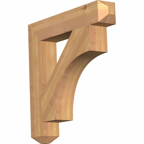 Ekena Millwork 3 1/2"W x 22"D x 22"H Westlake Craftsman Smooth Bracket, Western Red Cedar