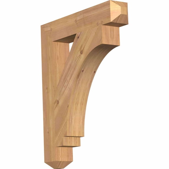 Ekena Millwork 3 1/2"W x 22"D x 26"H Imperial Craftsman Smooth Bracket, Western Red Cedar