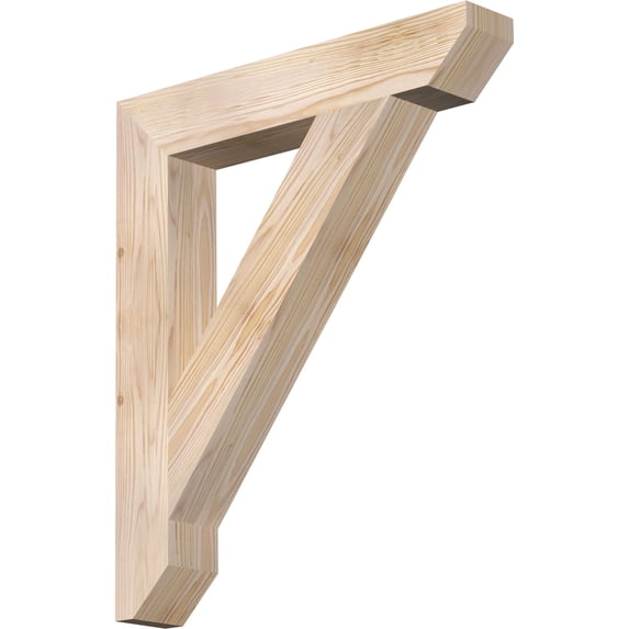 Ekena Millwork 3 1/2"W x 22"D x 26"H Traditional Slat Smooth Bracket, Douglas Fir