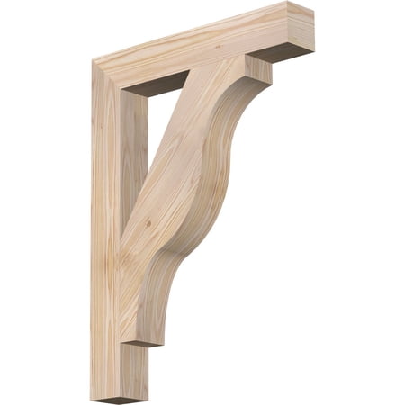 Ekena Millwork 3 1/2"W x 22"D x 30"H Funston Block Smooth Bracket, Douglas Fir