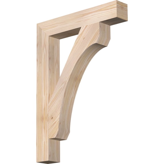 Ekena Millwork 3 1/2"W x 22"D x 30"H Legacy Block Smooth Bracket, Douglas Fir