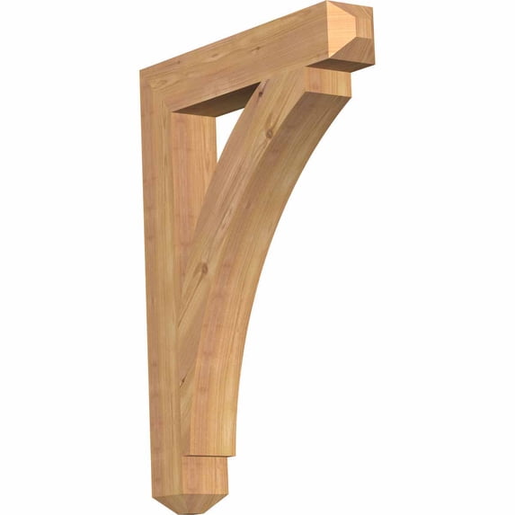 Ekena Millwork 3 1/2"W x 22"D x 30"H Thorton Craftsman Smooth Bracket, Western Red Cedar