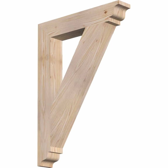 Ekena Millwork 3 1/2"W x 22"D x 30"H Traditional Traditional Smooth Bracket, Douglas Fir