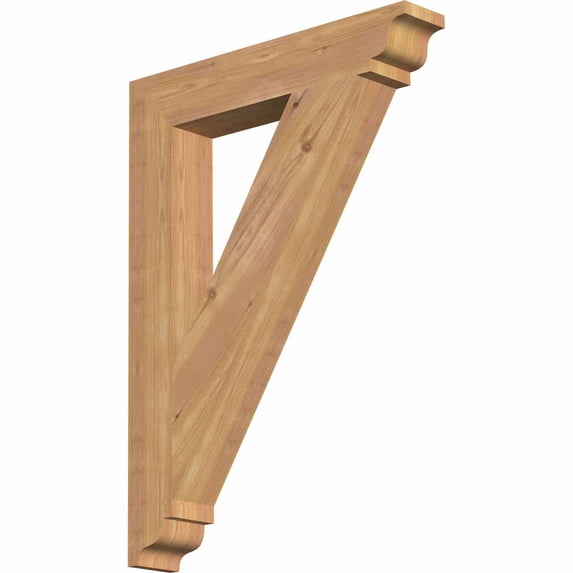 Ekena Millwork 3 1/2"W x 22"D x 30"H Traditional Traditional Smooth Bracket, Western Red Cedar