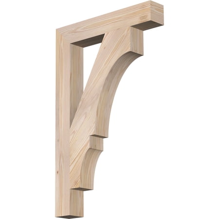 Ekena Millwork 3 1/2"W x 22"D x 34"H Balboa Block Smooth Bracket, Douglas Fir