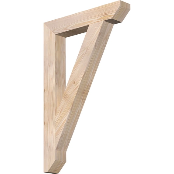 Ekena Millwork 3 1/2"W x 22"D x 34"H Traditional Slat Smooth Bracket, Douglas Fir