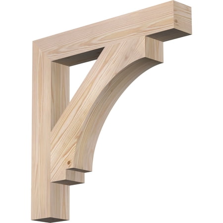 Ekena Millwork 3 1/2"W x 24"D x 24"H Imperial Block Smooth Bracket, Douglas Fir