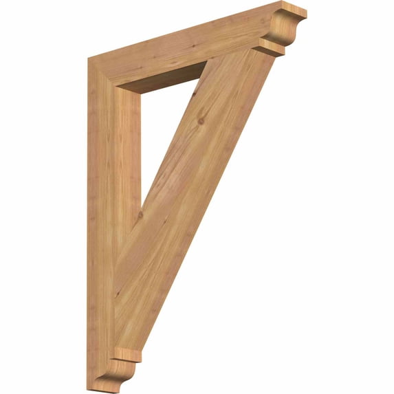 Ekena Millwork 3 1/2"W x 24"D x 32"H Traditional Traditional Smooth Bracket, Western Red Cedar