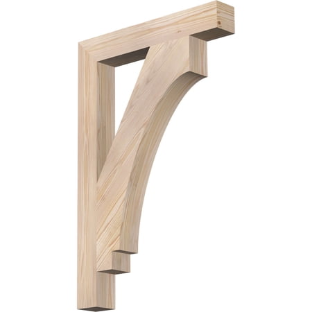 Ekena Millwork 3 1/2"W x 24"D x 36"H Imperial Block Smooth Bracket, Douglas Fir