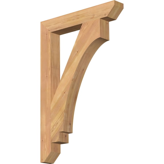 Ekena Millwork 3 1/2"W x 24"D x 36"H Imperial Slat Smooth Bracket, Western Red Cedar