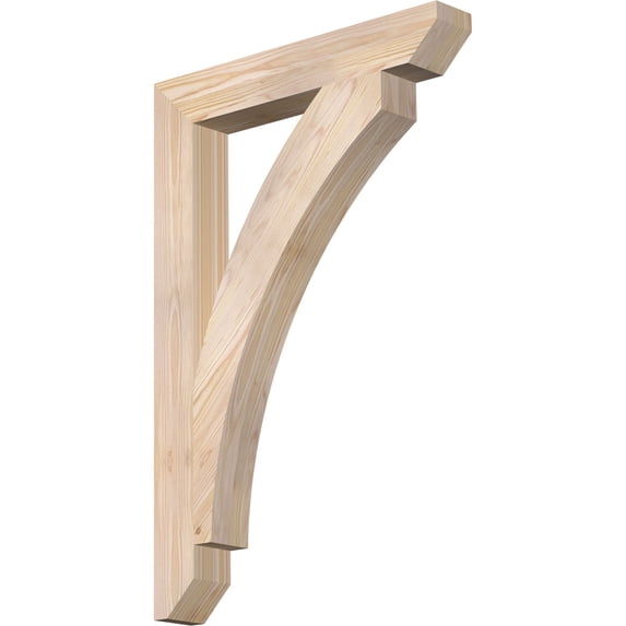 Ekena Millwork 3 1/2"W x 24"D x 36"H Thorton Slat Smooth Bracket, Douglas Fir