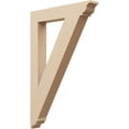 thumbnail image 1 of Ekena Millwork 3 1/2"W x 24"D x 36"H Traditional Traditional Rough Cedar Woodgrain TimberThane Bracket, Primed Tan, 1 of 6