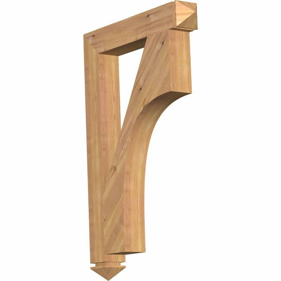 Ekena Millwork 3 1/2"W x 24"D x 36"H Westlake Arts & Crafts Smooth Bracket, Western Red Cedar