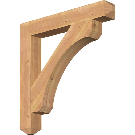 Ekena Millwork 3 1/2"W x 26"D x 26"H Legacy Craftsman Smooth Bracket, Western Red Cedar