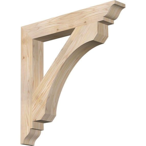 Ekena Millwork 3 1/2"W x 26"D x 26"H Legacy Traditional Smooth Bracket, Douglas Fir