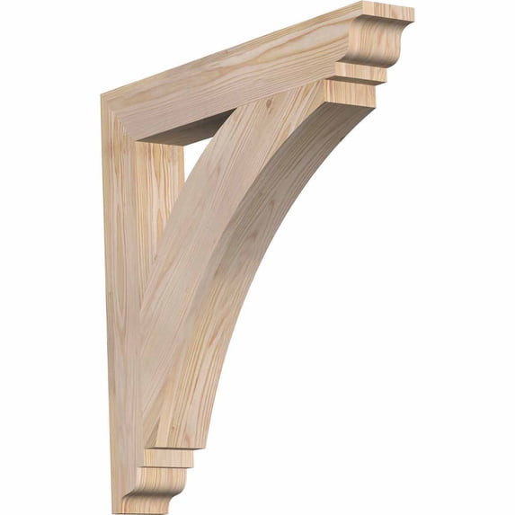 Ekena Millwork 3 1/2"W x 26"D x 26"H Thorton Traditional Smooth Bracket, Douglas Fir