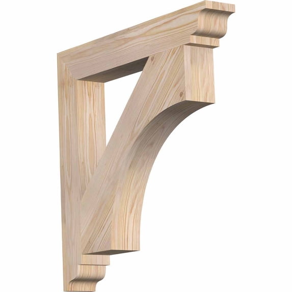 Ekena Millwork 3 1/2"W x 26"D x 26"H Westlake Traditional Smooth Bracket, Douglas Fir