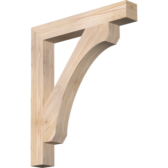 Ekena Millwork 3 1/2"W x 26"D x 30"H Legacy Block Smooth Bracket, Douglas Fir
