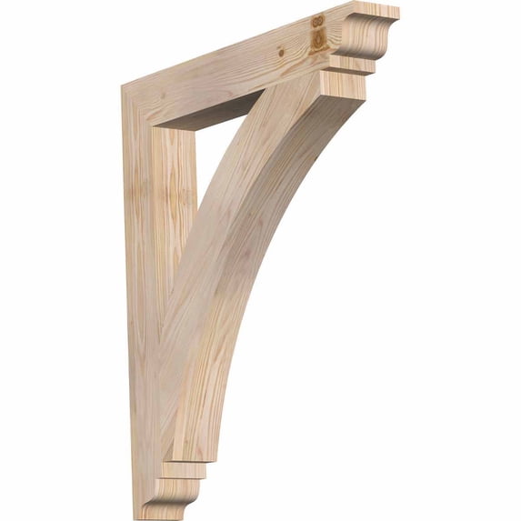 Ekena Millwork 3 1/2"W x 26"D x 30"H Thorton Traditional Smooth Bracket, Douglas Fir
