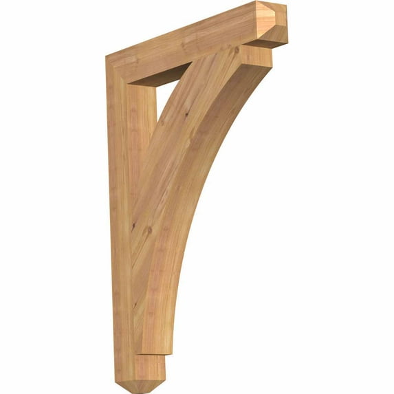 Ekena Millwork 3 1/2"W x 26"D x 34"H Thorton Craftsman Smooth Bracket, Western Red Cedar