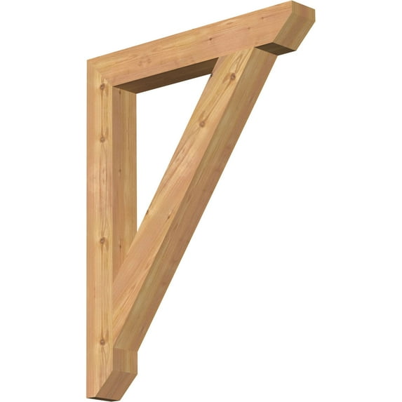 Ekena Millwork 3 1/2"W x 26"D x 34"H Traditional Slat Smooth Bracket, Western Red Cedar