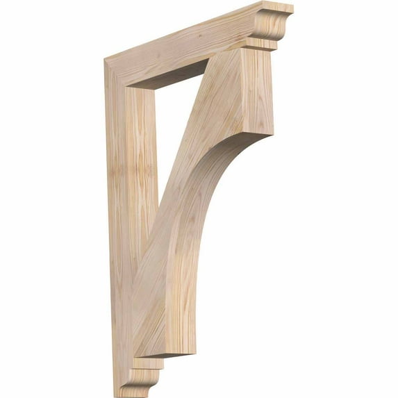 Ekena Millwork 3 1/2"W x 26"D x 34"H Westlake Traditional Smooth Bracket, Douglas Fir