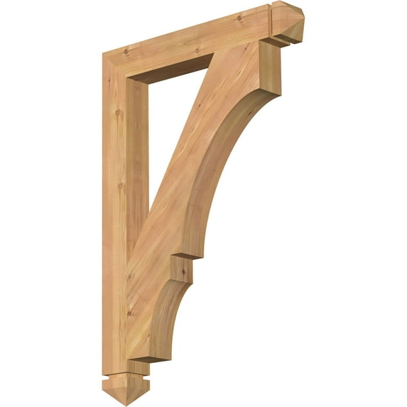 Ekena Millwork 3 1/2"W x 26"D x 38"H Balboa Arts & Crafts Smooth Bracket, Western Red Cedar
