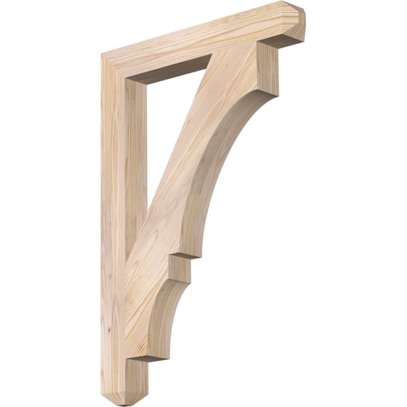 Ekena Millwork 3 1/2"W x 26"D x 38"H Balboa Craftsman Smooth Bracket, Douglas Fir