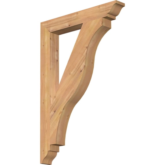 Ekena Millwork 3 1/2"W x 26"D x 38"H Funston Traditional Smooth Bracket, Western Red Cedar