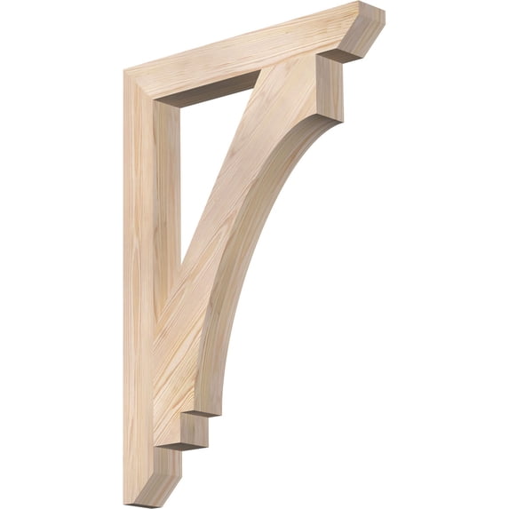 Ekena Millwork 3 1/2"W x 26"D x 38"H Imperial Slat Smooth Bracket, Douglas Fir