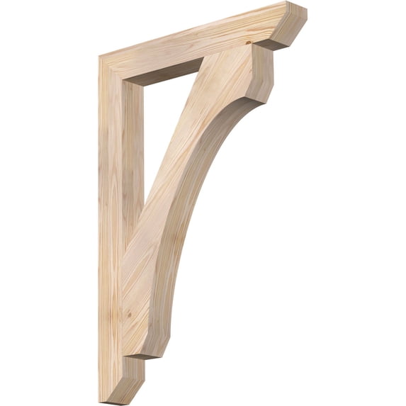 Ekena Millwork 3 1/2"W x 26"D x 38"H Legacy Slat Smooth Bracket, Douglas Fir