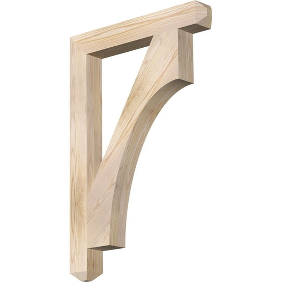 Ekena Millwork 3 1/2"W x 26"D x 38"H Westlake Craftsman Smooth Bracket, Douglas Fir