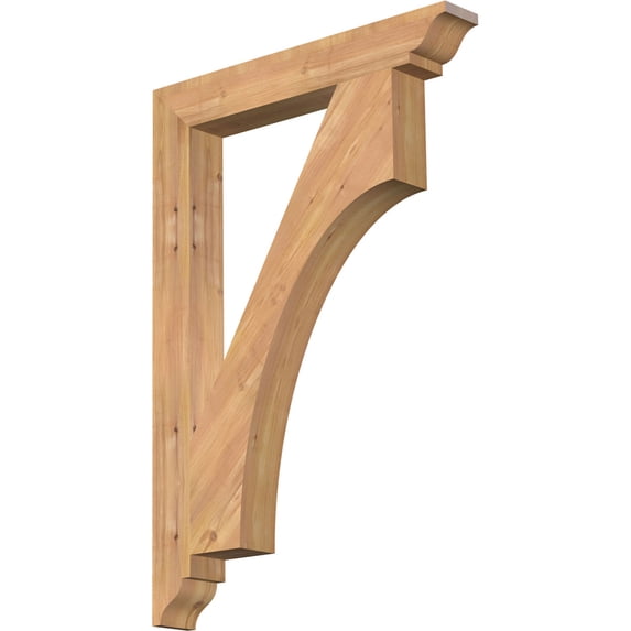Ekena Millwork 3 1/2"W x 26"D x 38"H Westlake Traditional Smooth Bracket, Western Red Cedar