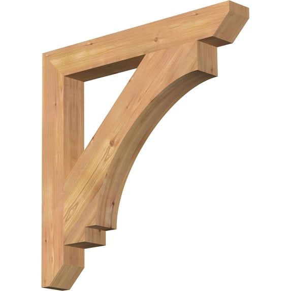 Ekena Millwork 3 1/2"W x 28"D x 28"H Imperial Slat Smooth Bracket, Western Red Cedar