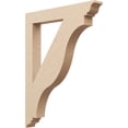 thumbnail image 1 of Ekena Millwork 3 1/2"W x 28"D x 36"H Funston Traditional Rough Cedar Woodgrain TimberThane Bracket, Primed Tan, 1 of 6