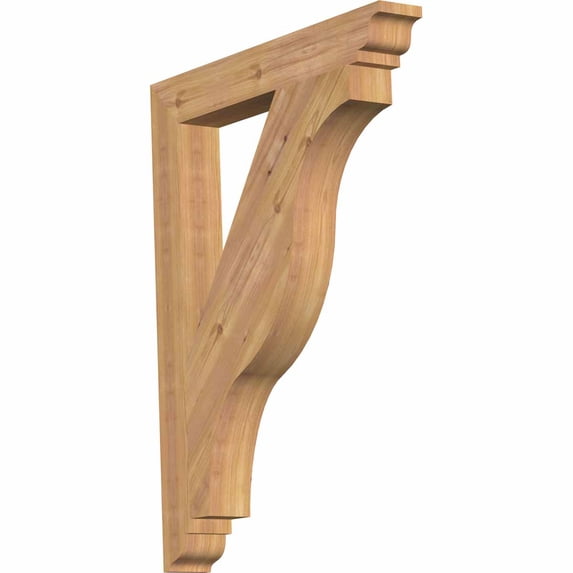 Ekena Millwork 3 1/2"W x 28"D x 36"H Funston Traditional Smooth Bracket, Western Red Cedar