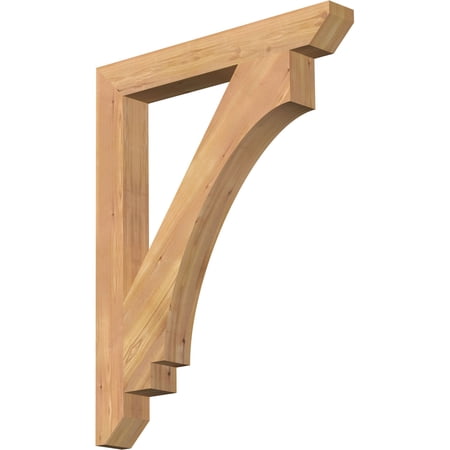 Ekena Millwork 3 1/2"W x 28"D x 36"H Imperial Slat Smooth Bracket, Western Red Cedar