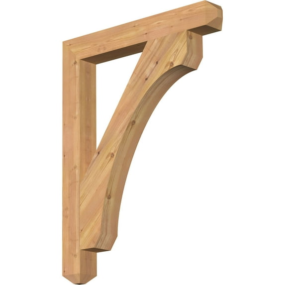 Ekena Millwork 3 1/2"W x 28"D x 36"H Legacy Craftsman Smooth Bracket, Western Red Cedar