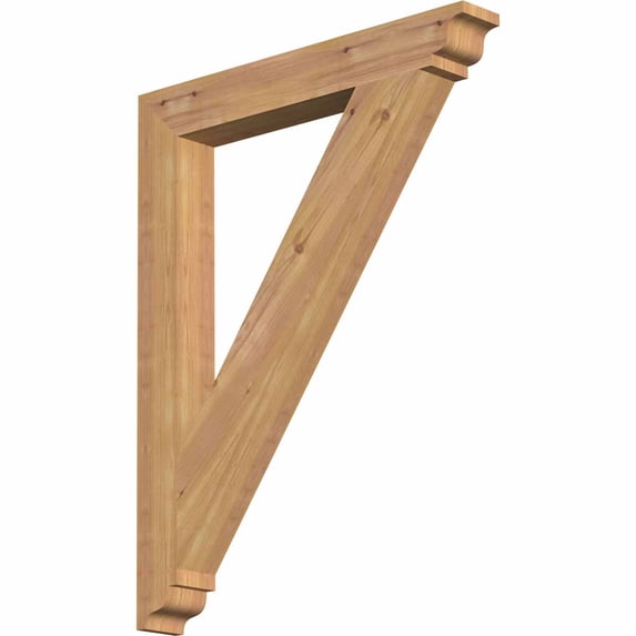 Ekena Millwork 3 1/2"W x 28"D x 36"H Traditional Traditional Smooth Bracket, Western Red Cedar