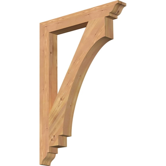 Ekena Millwork 3 1/2"W x 28"D x 40"H Imperial Traditional Smooth Bracket, Western Red Cedar