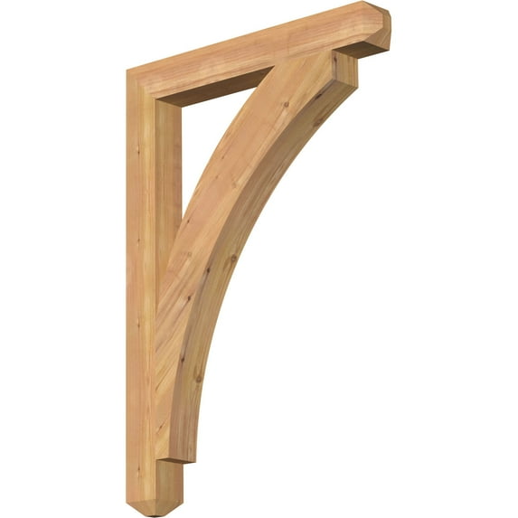 Ekena Millwork 3 1/2"W x 28"D x 40"H Thorton Craftsman Smooth Bracket, Western Red Cedar