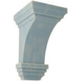 thumbnail image 1 of Ekena Millwork 3 1/2"W x 3 3/4"D x 6"H Mini Jefferson Wood Vintage Decor Corbel, Driftwood Blue, 1 of 6