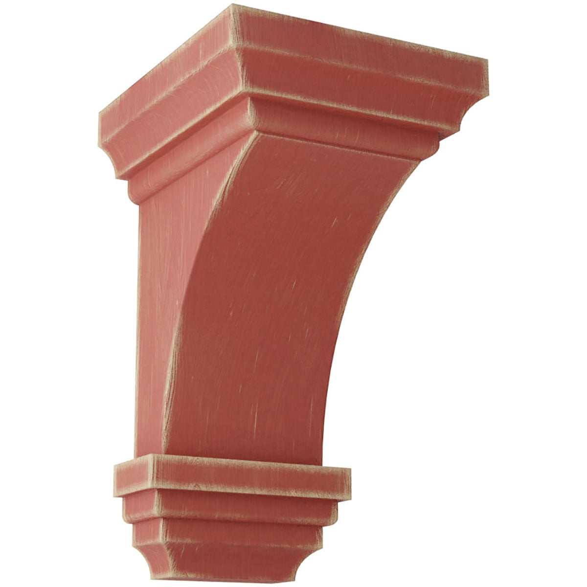Salvage Red Mini Jefferson Solid Wood Vintage Corbel