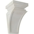 thumbnail image 1 of Ekena Millwork 3 1/2"W x 3 3/4"D x 6"H Mini Nevio Wood Vintage Decor Corbel, Chalk Dust White, 1 of 5