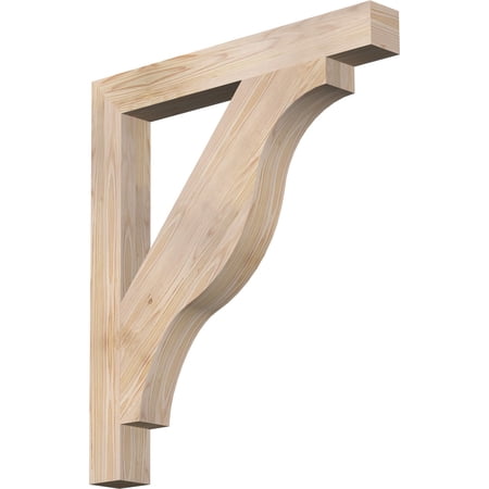 Ekena Millwork 3 1/2"W x 30"D x 34"H Funston Block Smooth Bracket, Douglas Fir